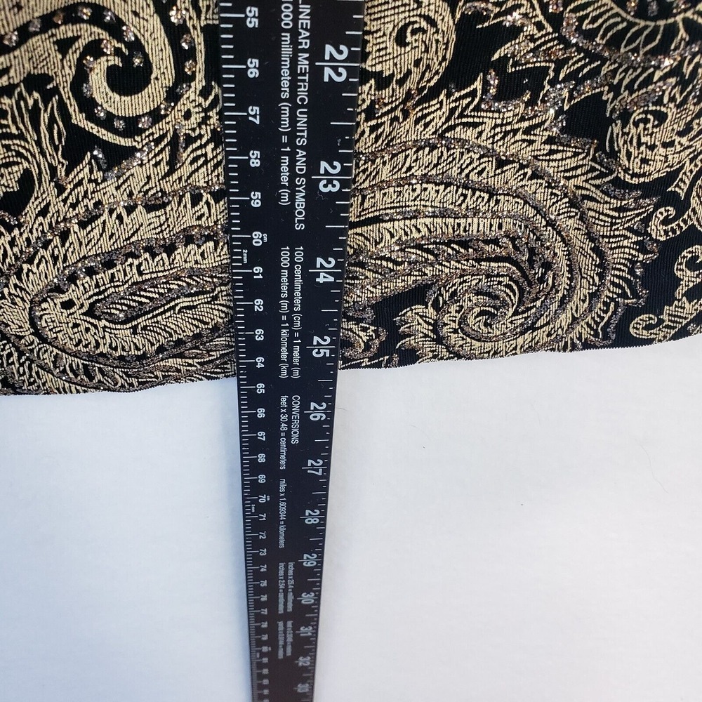 Alex Evenings Tank Top Womens‎ Plus Size 1X Gold Paisley Sleeveless Party Blouse - Picture 6 of 8
